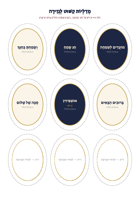 מדליות קישוט לגזירה